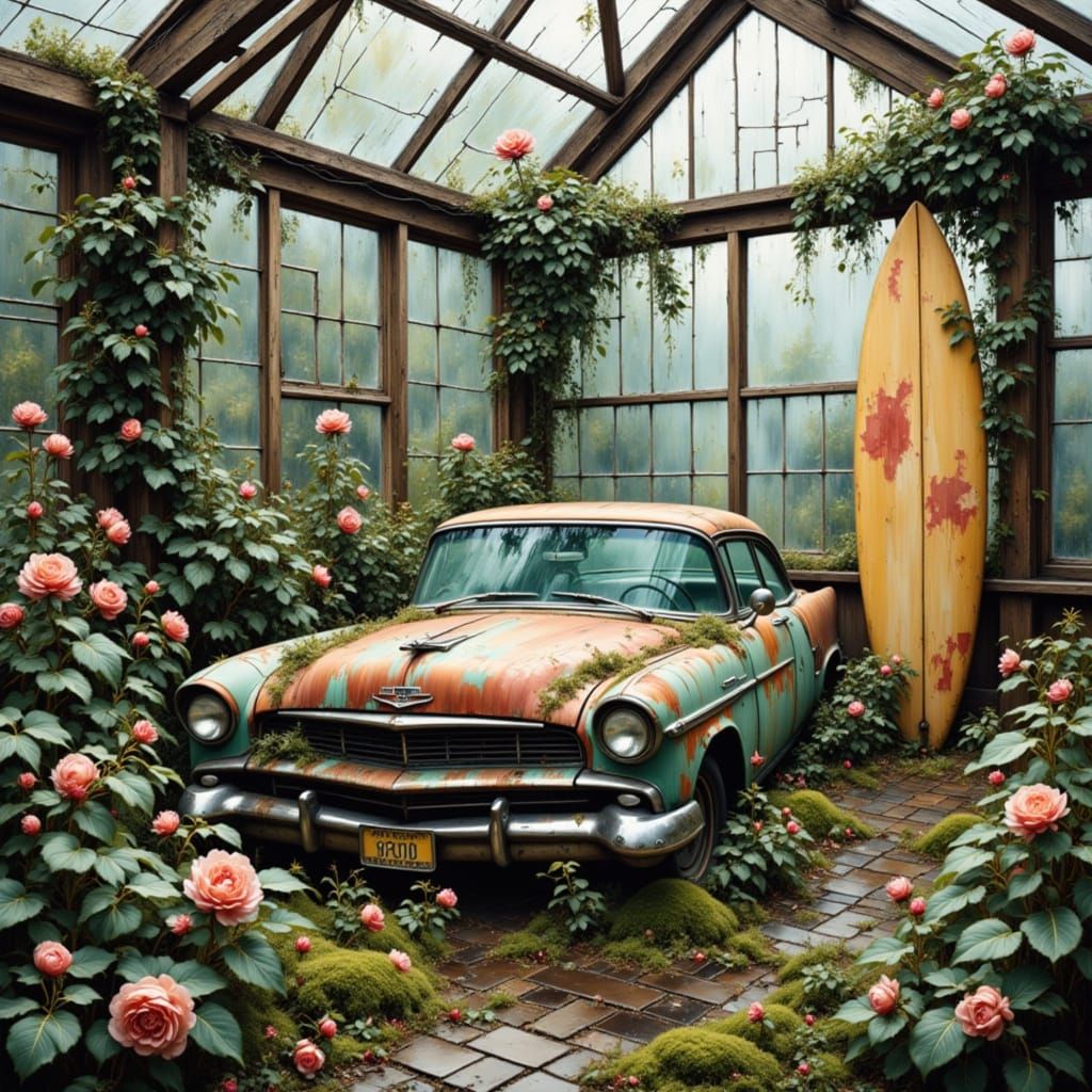 Oldsmobile Finds New Life in Overgrown Greenhouse