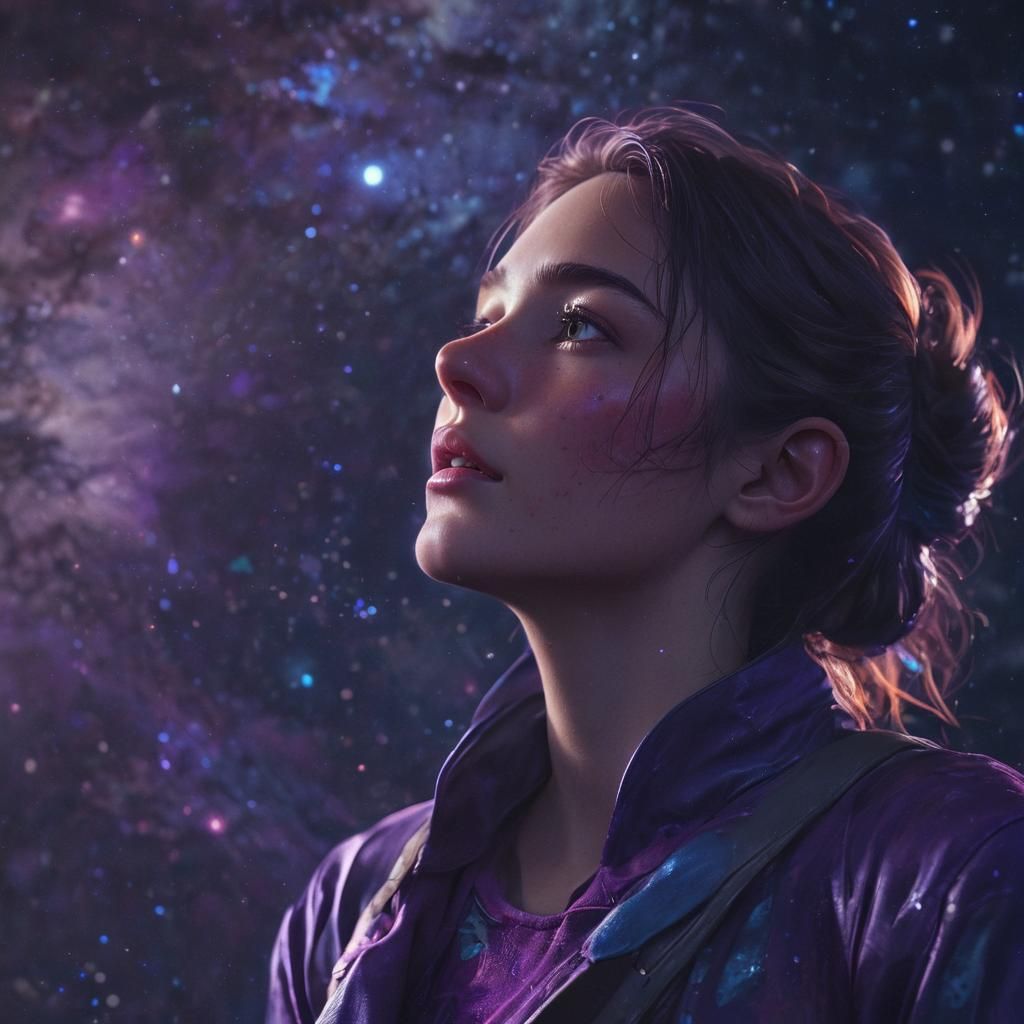 Hyperrealistic Starry Sky Concept Art