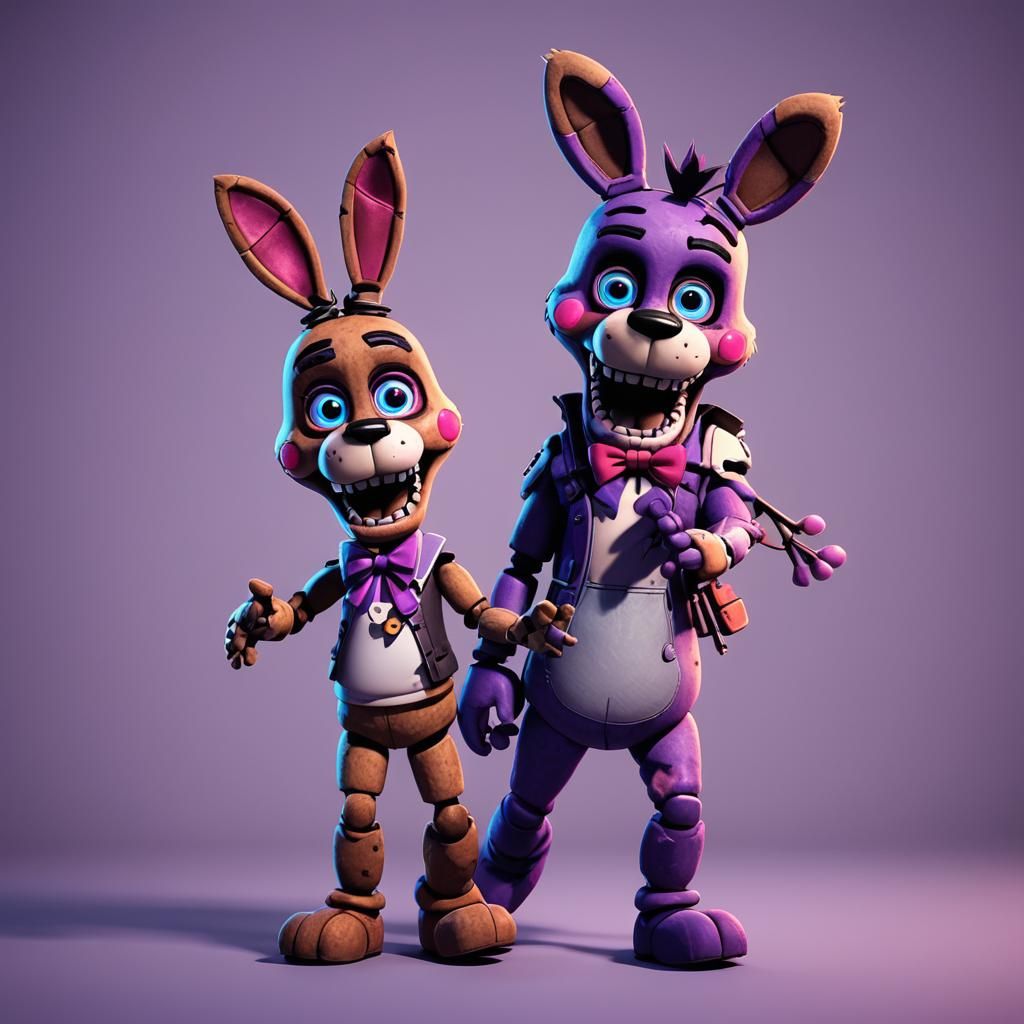 Glamrock Bonnie: Pixar-Style 3D Digital Art