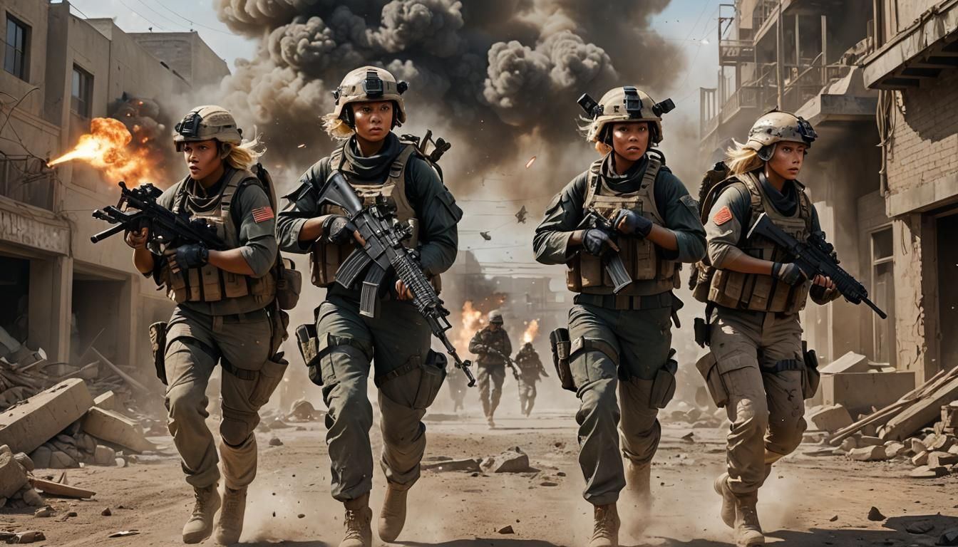 Marines in Afghanistan: Hyperrealistic Concept Art