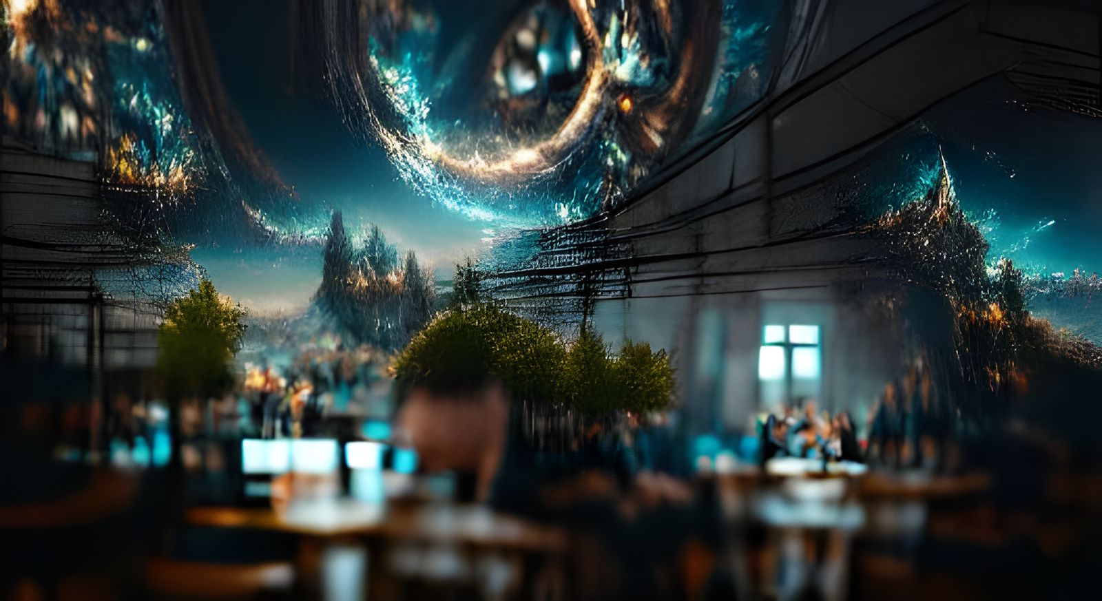 Wormhole Between Dimensions in Hyperreal Digital Art