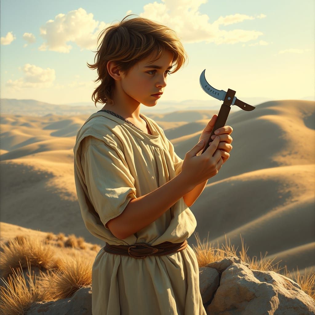 Ancient Hebrew Shepherd Reflects on Life's Transience in Gol...