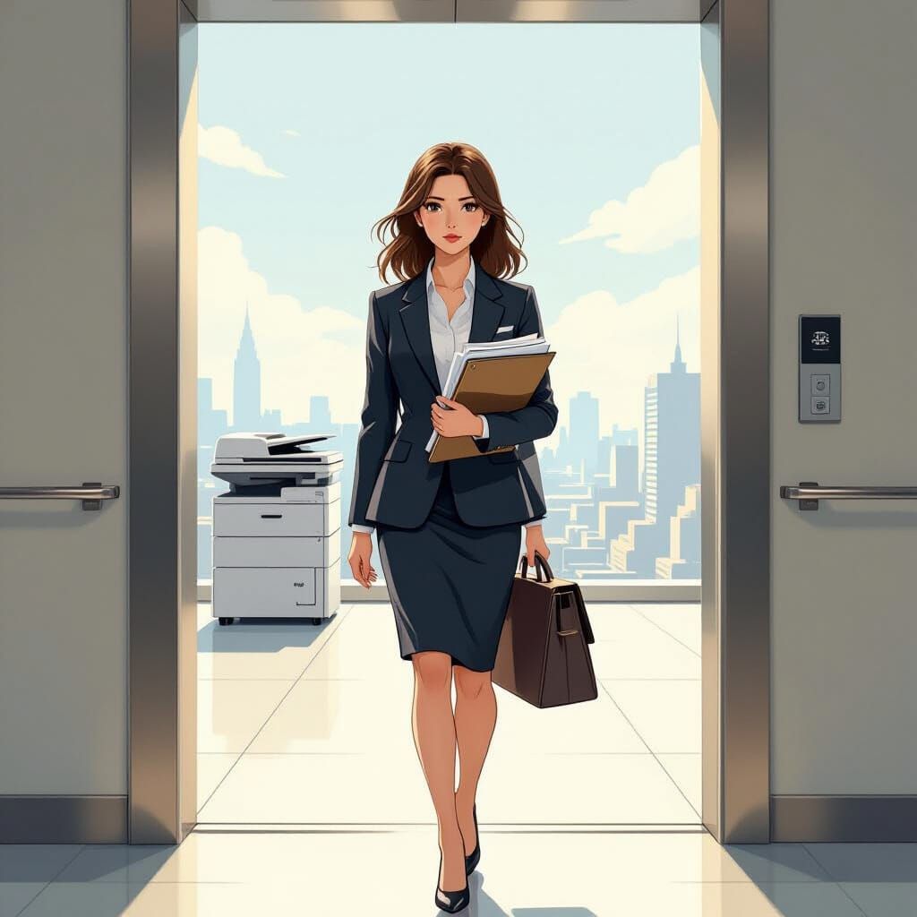 Exhausted Professional Arrives at Conference