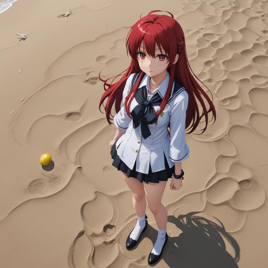 Rias from High School DxD on the Beach