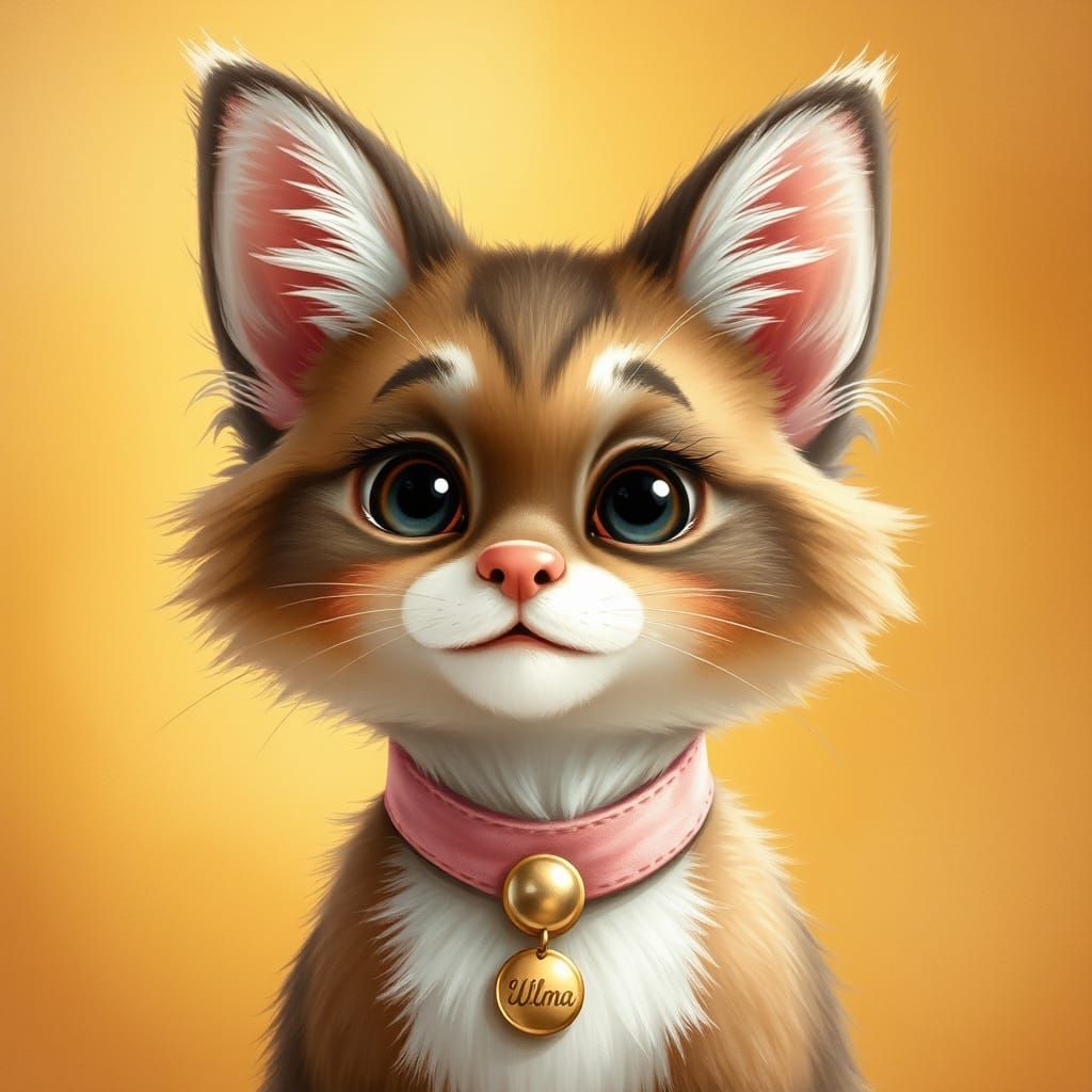 Gentle Pekineza Wilma in Warm Golden Hues