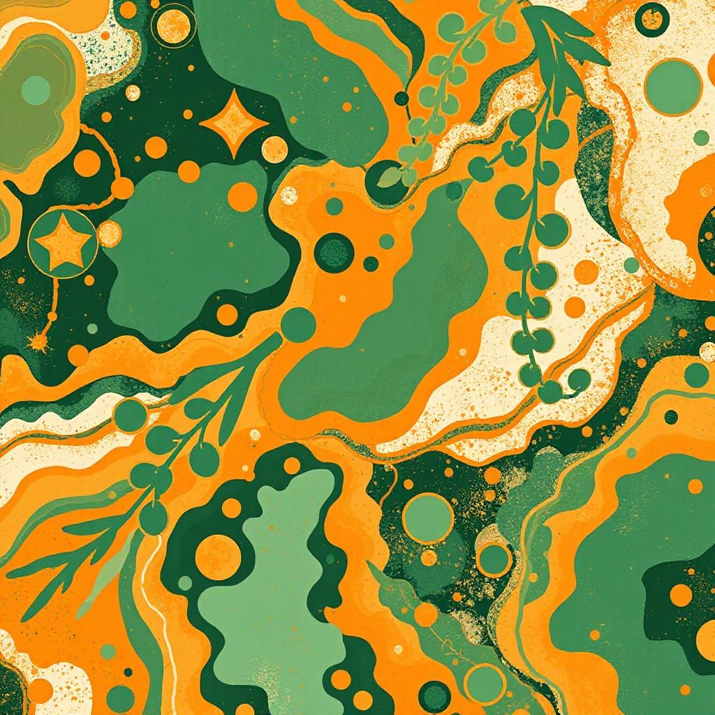 Abstract Washed Out Auburn Wilderness