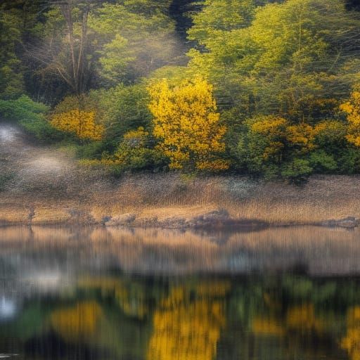 Peaceful Stillness: An AI-Generated Calm Scene