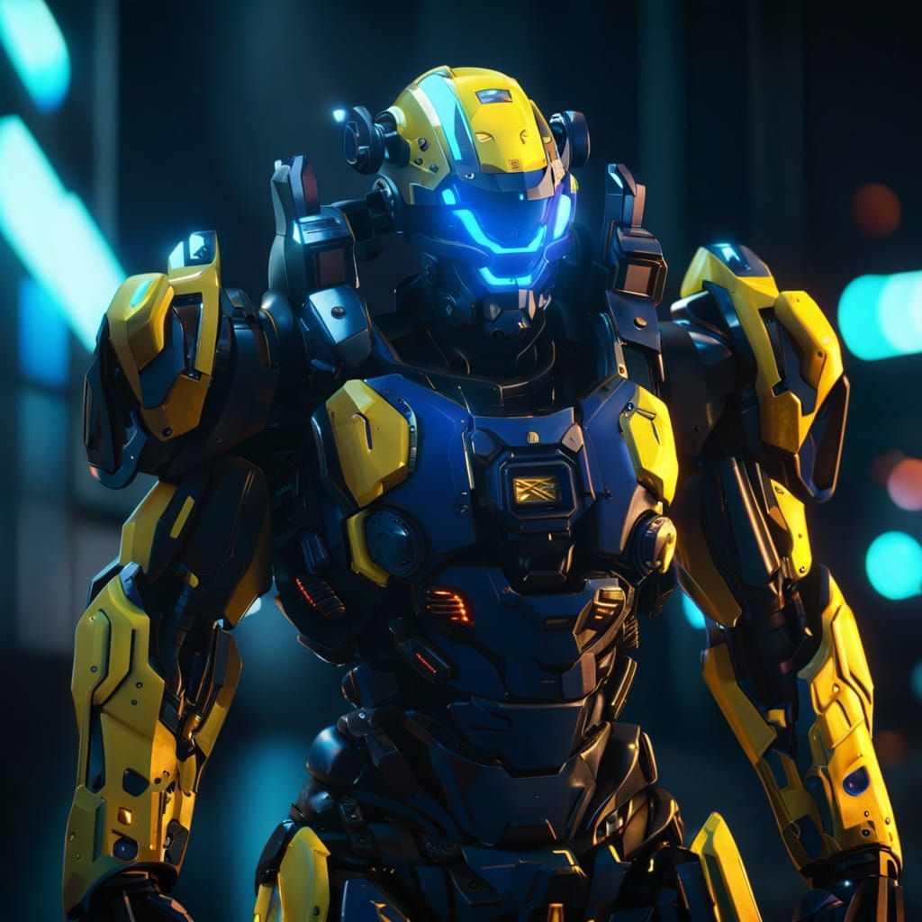 yellow team tank mech