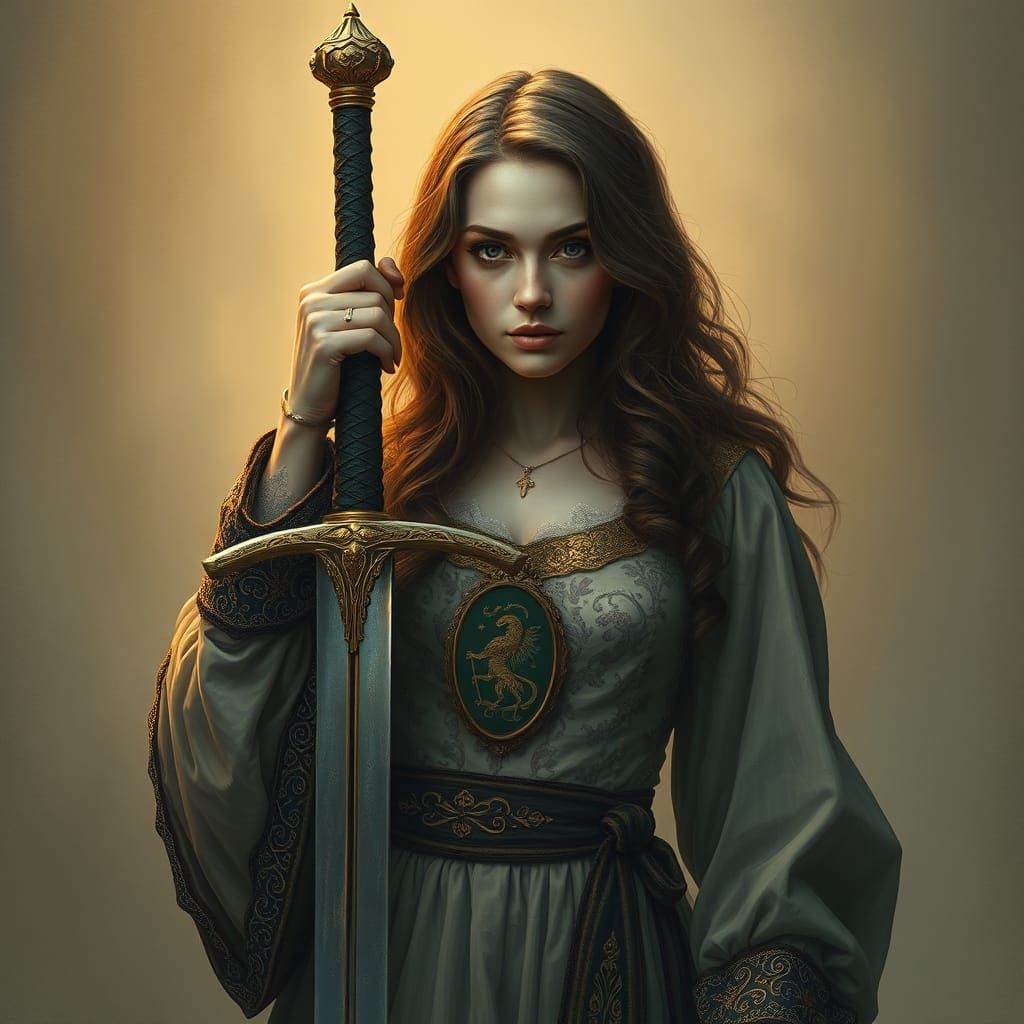 Goddess in Supernova with Dagger