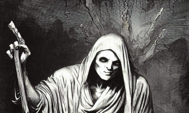 Vampire in Horror Style of Gustave Doré
