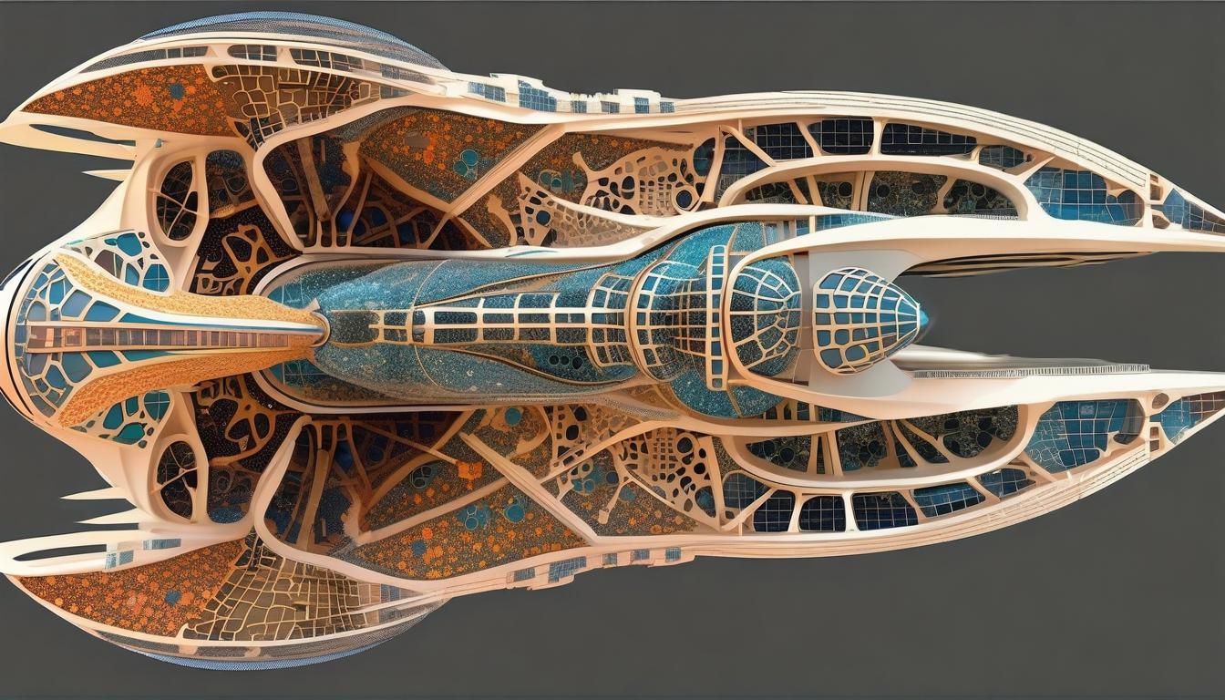 Hyperspace Travel: A Gaudí-Inspired Space Liner