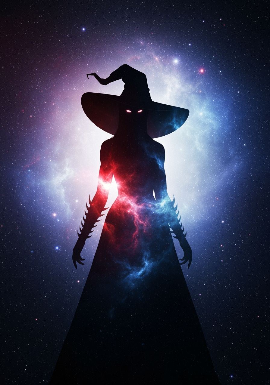 Cosmic Banshee in Gothic Space Silhouette
