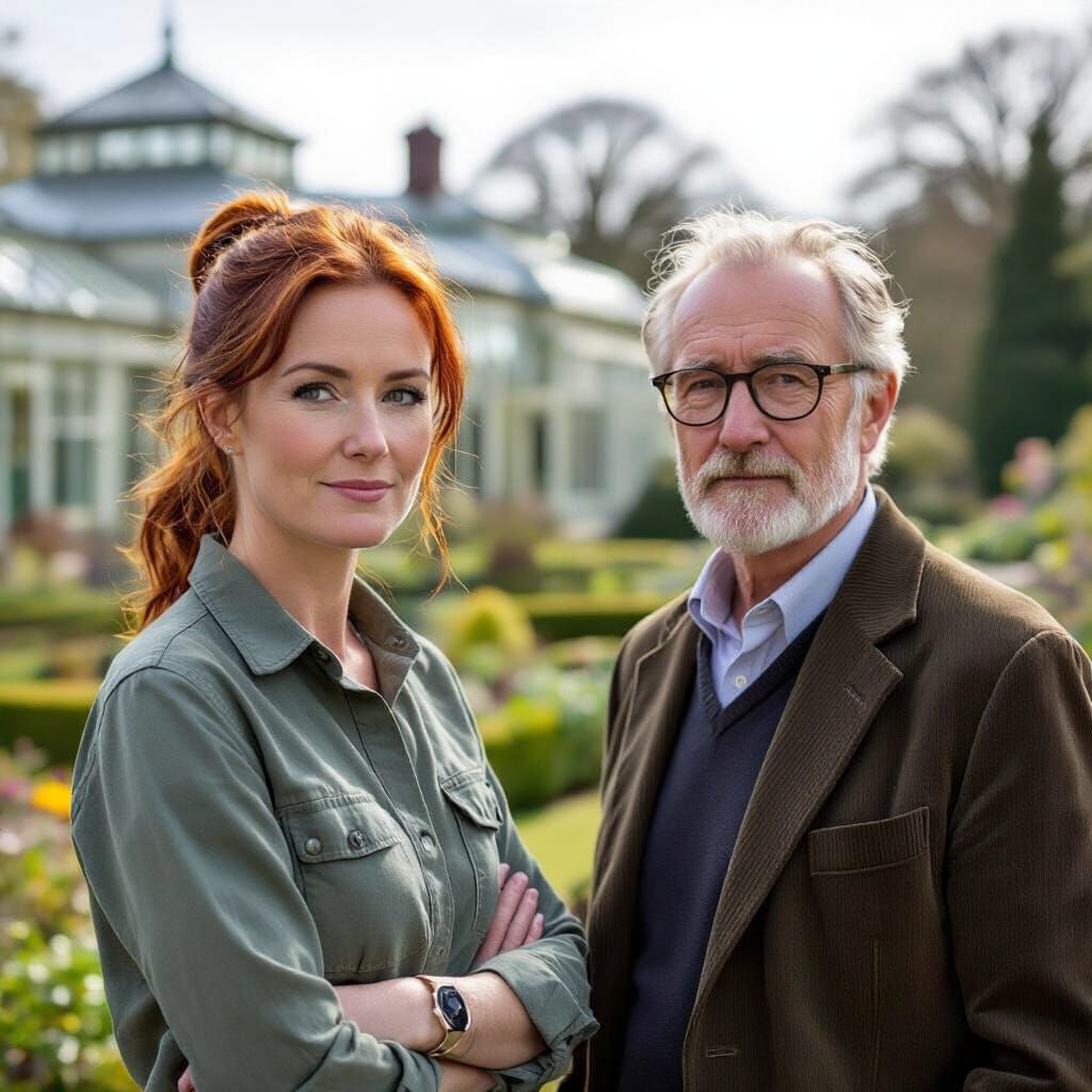 Botanic Garden Standoff in Watercolour Style