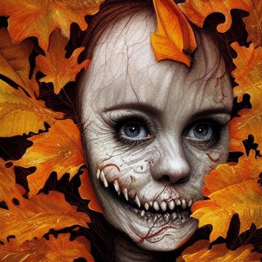 Photorealistic Pumpkinhead Woman in Detailed Digital Art