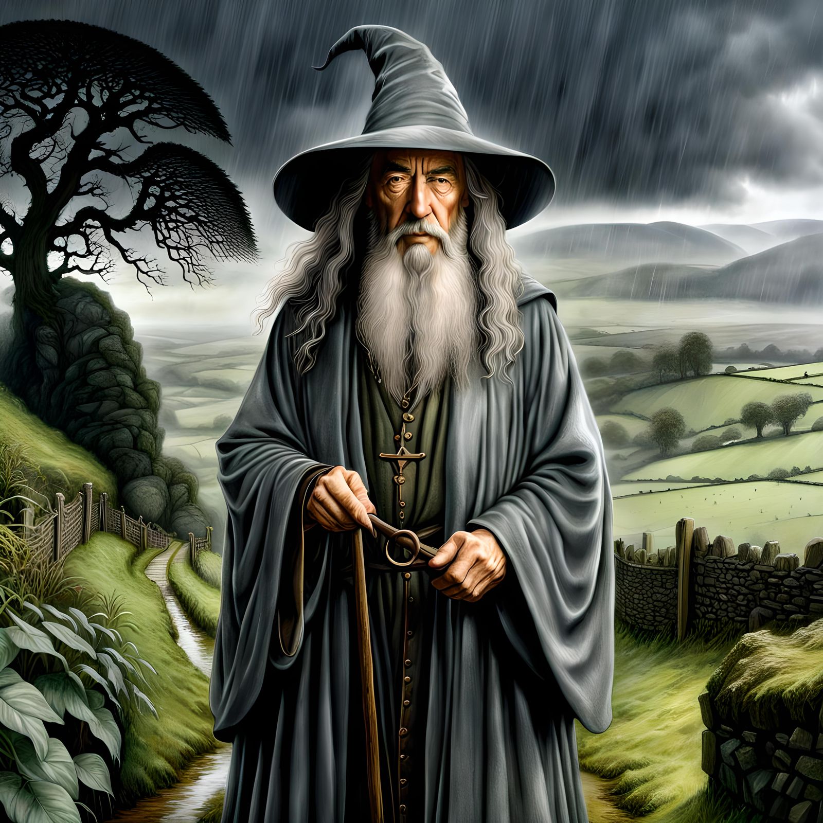 Gandalf under the grey weather