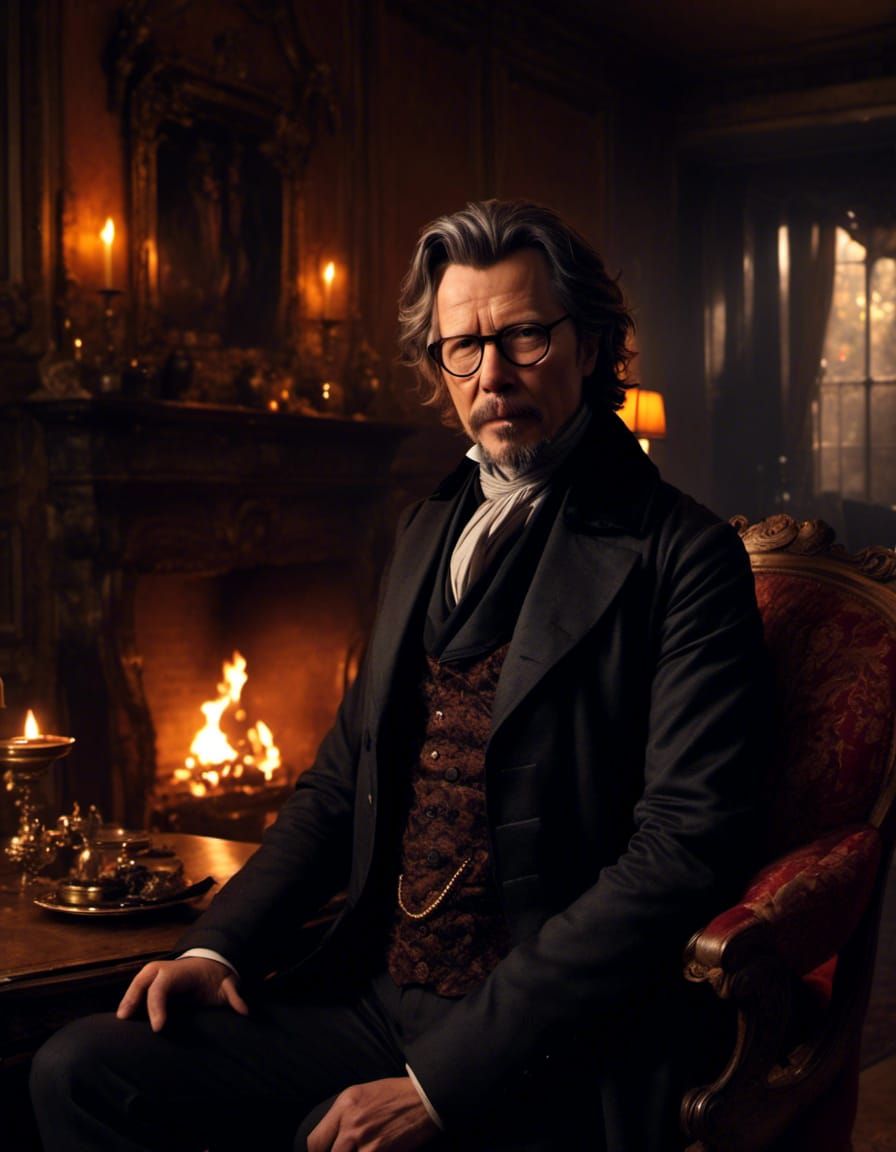 Sirius Black Portrait in Victorian Setting