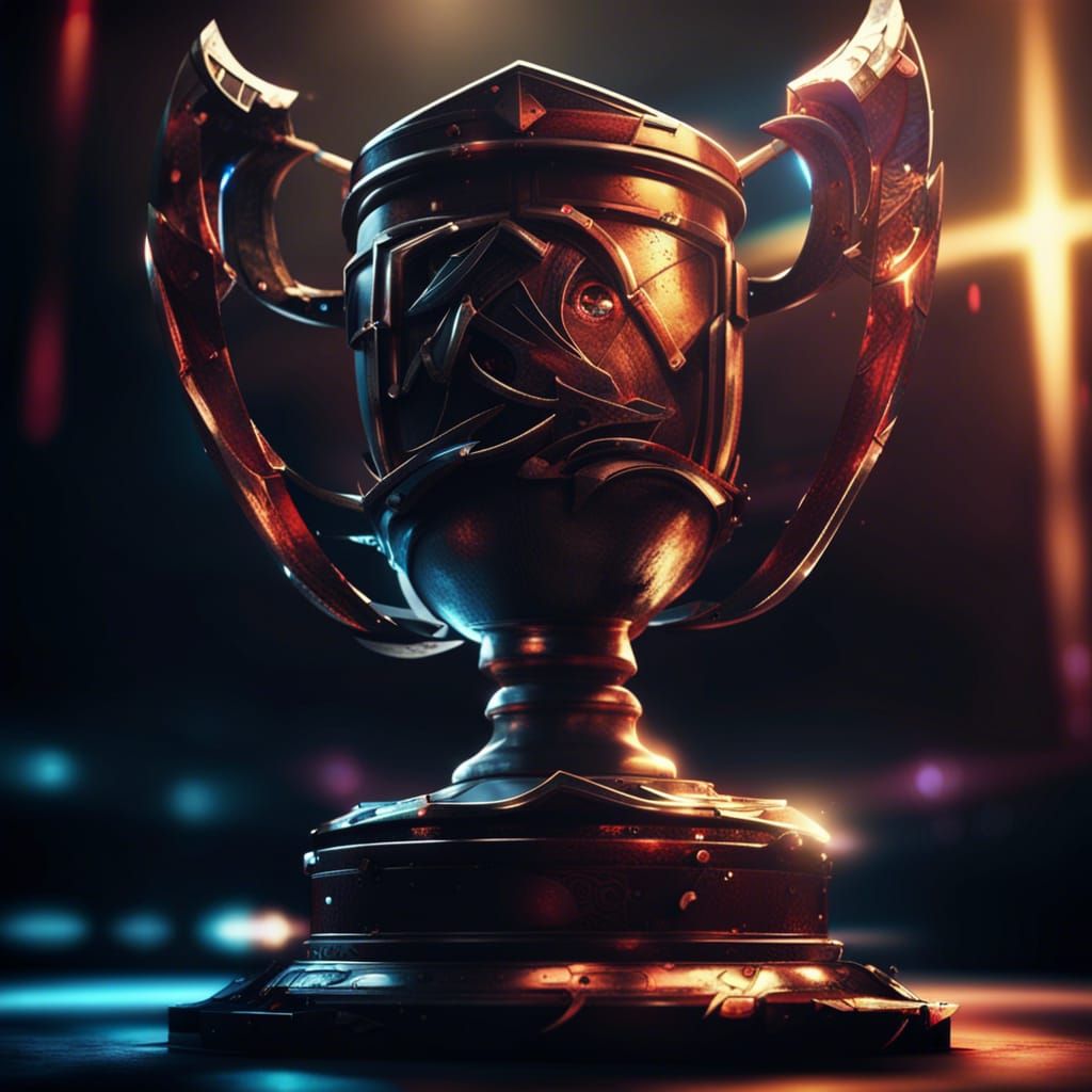 eSports Trophy in Arcane Art Style