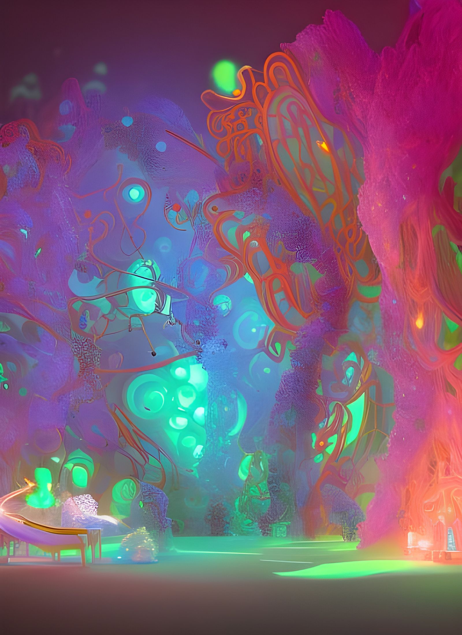 Bioluminescent Rihanna in Electric Crystal Futurism