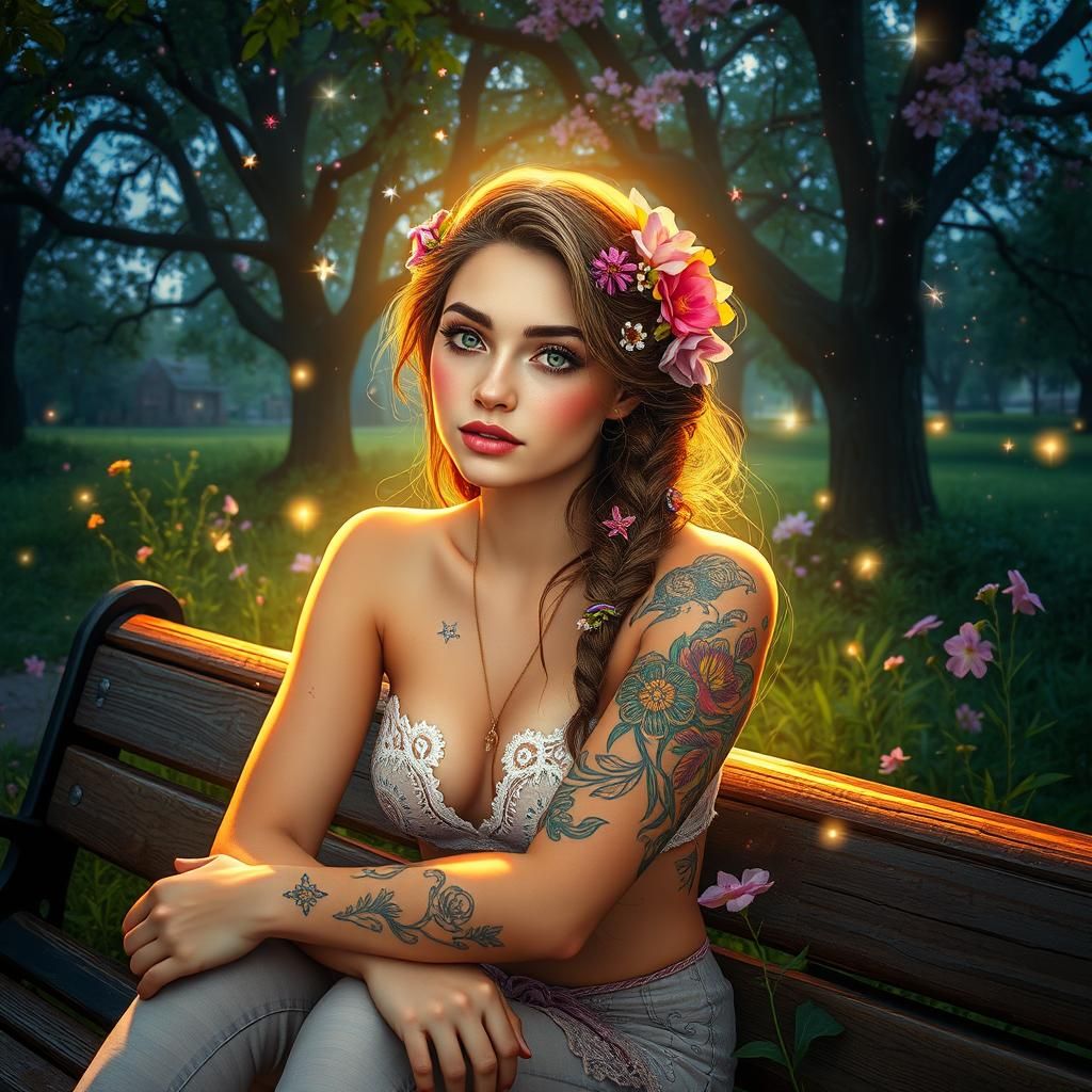 Pastel drawing portrait. Medium shot. A beautiful lady with ...