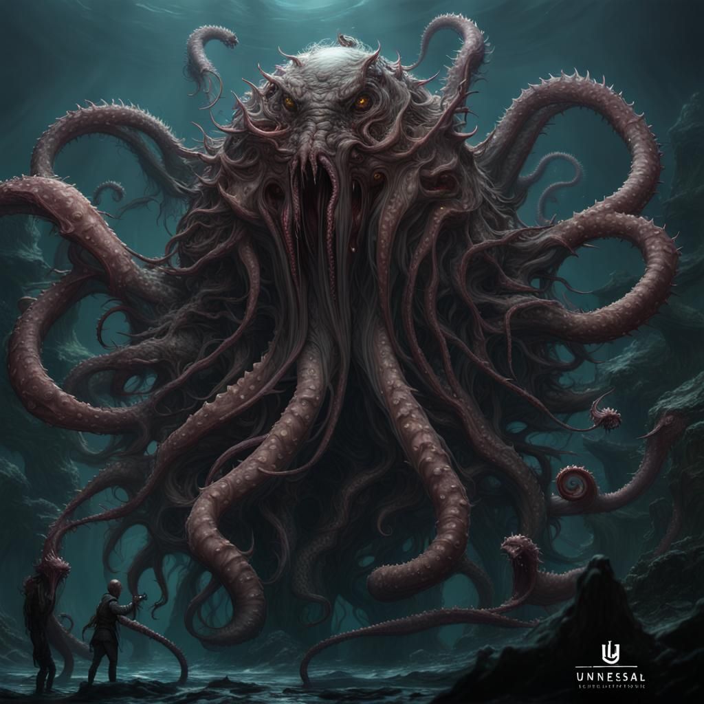 The Abyssal Glutton: A Fantastical Digital Painting