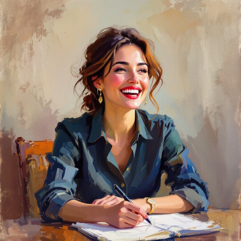 Macedonian Teacher's Joyful Impressionistic Oil Painting