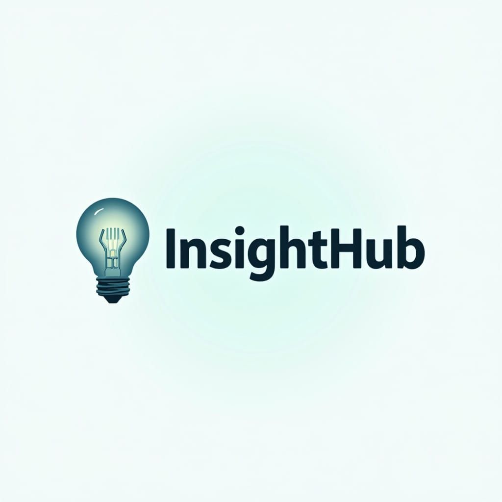 Sophisticated Insight Hub Logo in Futuristic Font Style