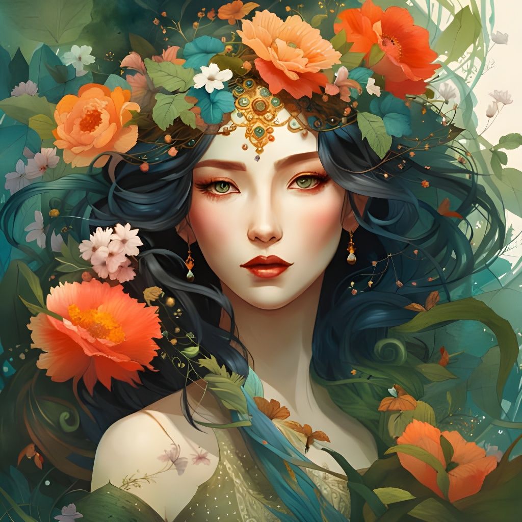 AI Earth Goddess: Digital Art