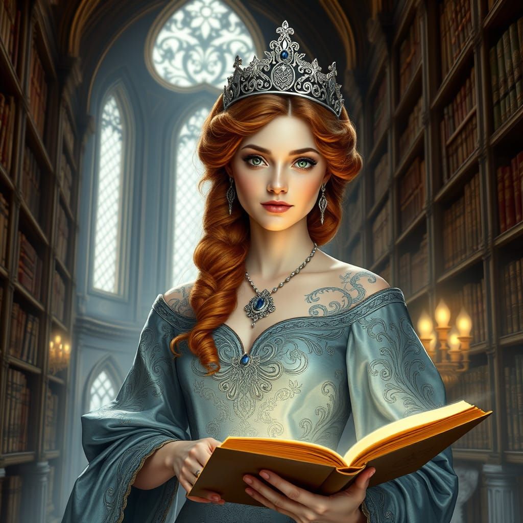 Elegant Imperial Woman in Baroque Style