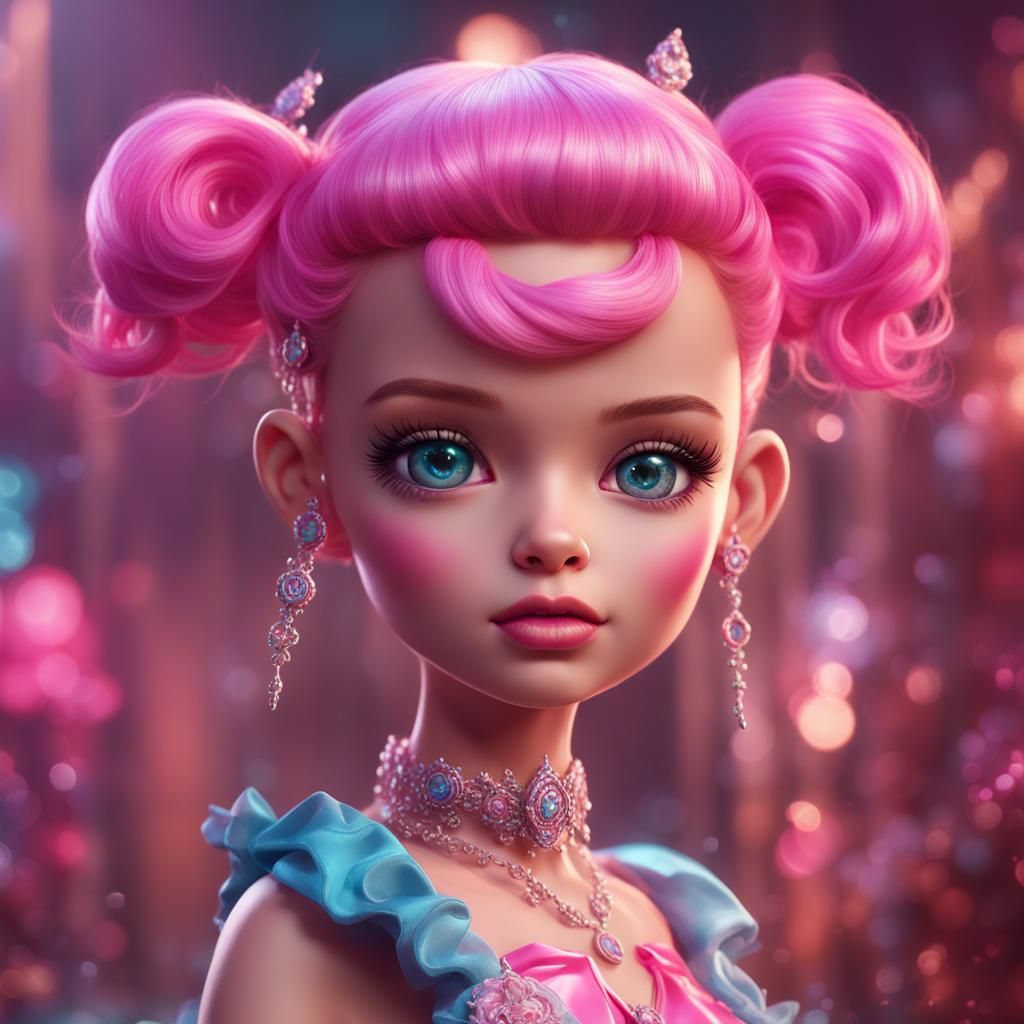 Girly Boy as Barbie: Detailed Fantasy Art