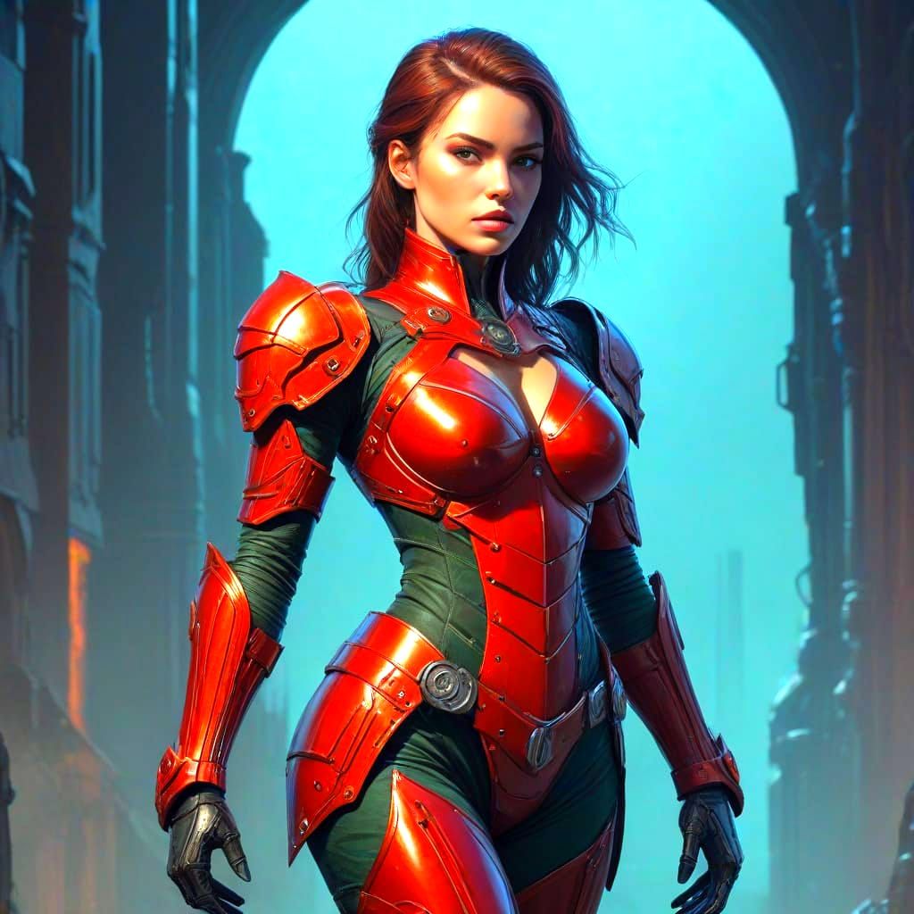 Sensual Goddess in Chiaroscuro, Inked and Penciled in a Dyna...