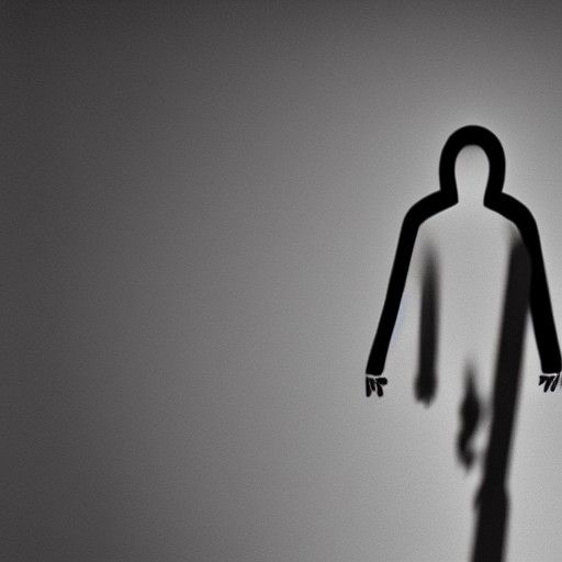 Eerie Shadow Person in the Darkness