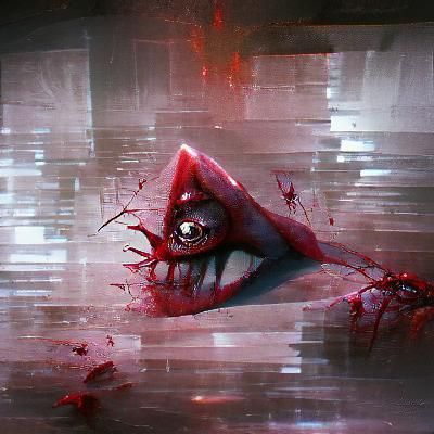Sinister Bloody Diamond in Fantasy Art Style