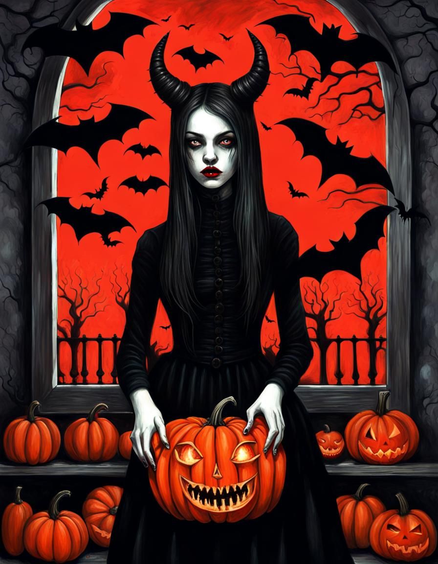 Gothic Horror: Haunted House in Chiaroscuro Style