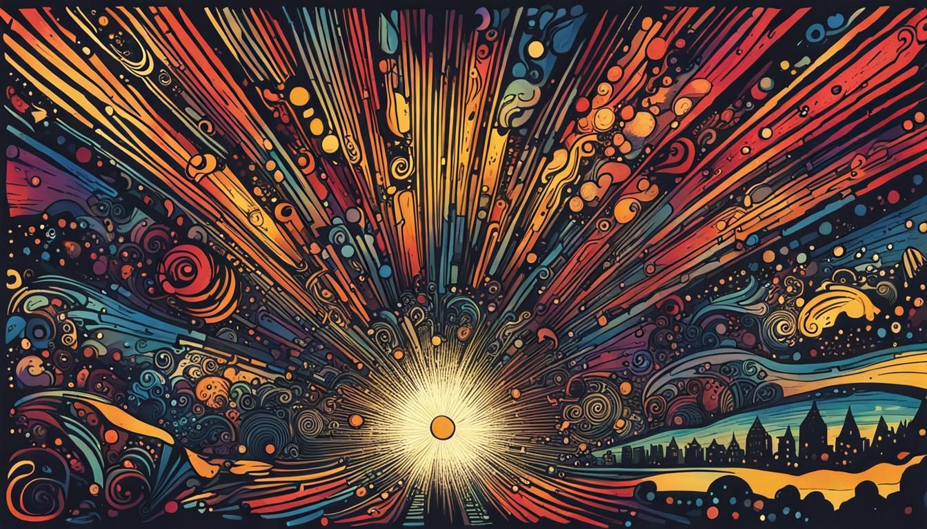 Whimsical Cartoon Poster of Luminous Being