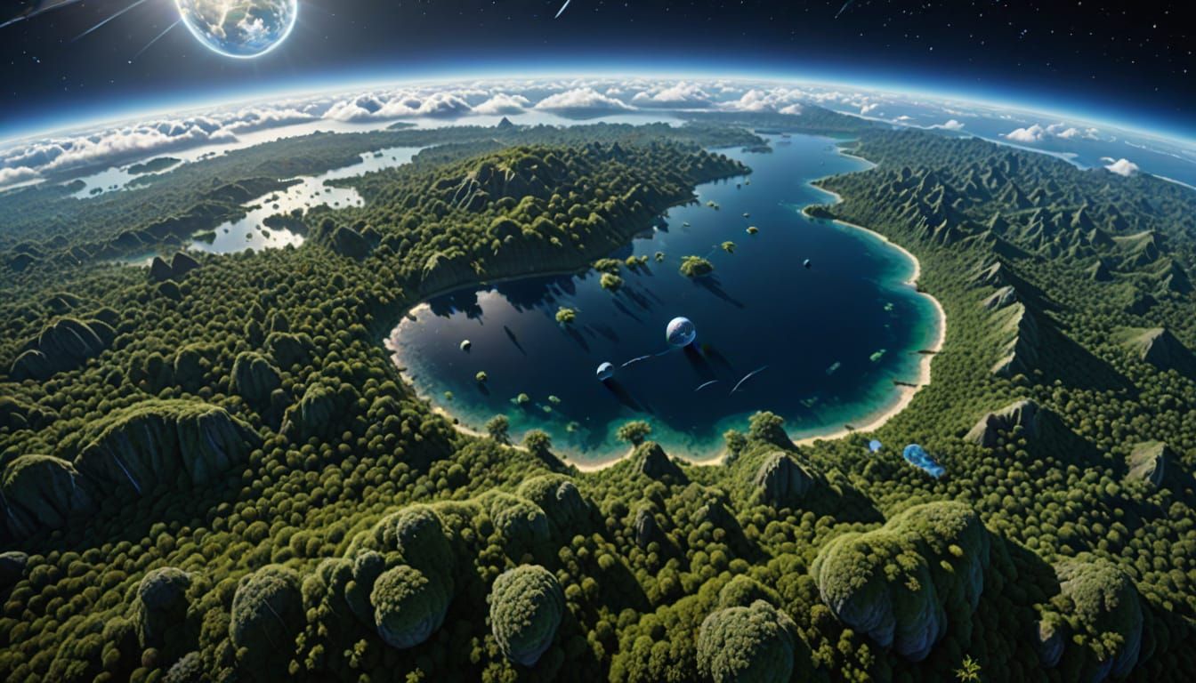 Pristine Earth from Space: Breathtaking Planetary View