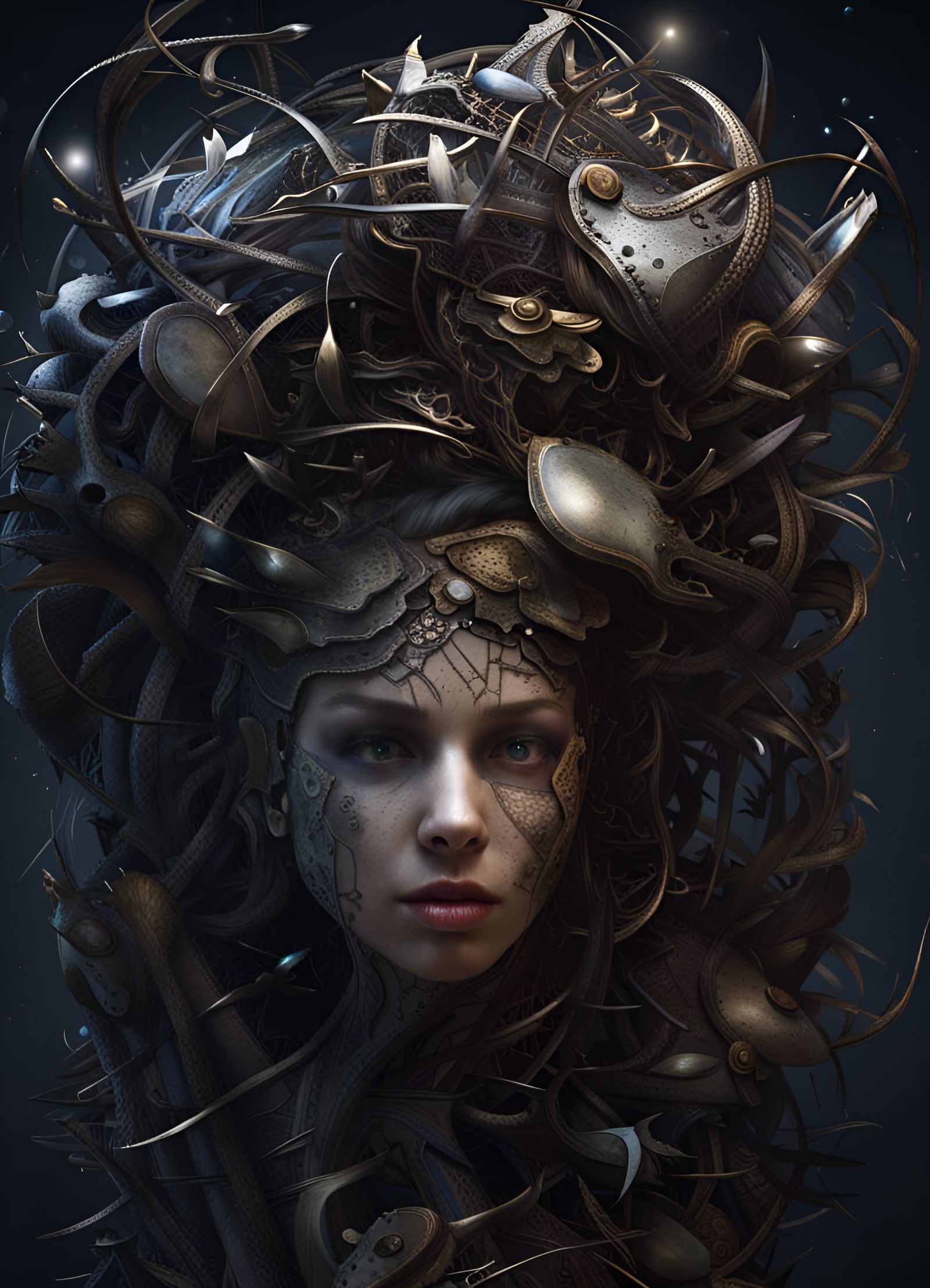 Forgotten AI Art Graveyard as Dark Fantasy Concept Art