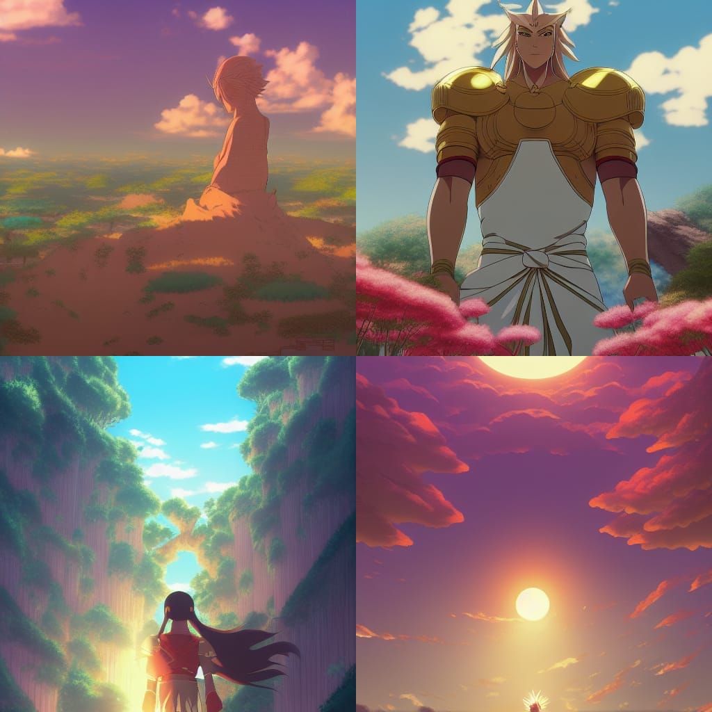 Gilgamesh in Studio Ghibli Anime Style