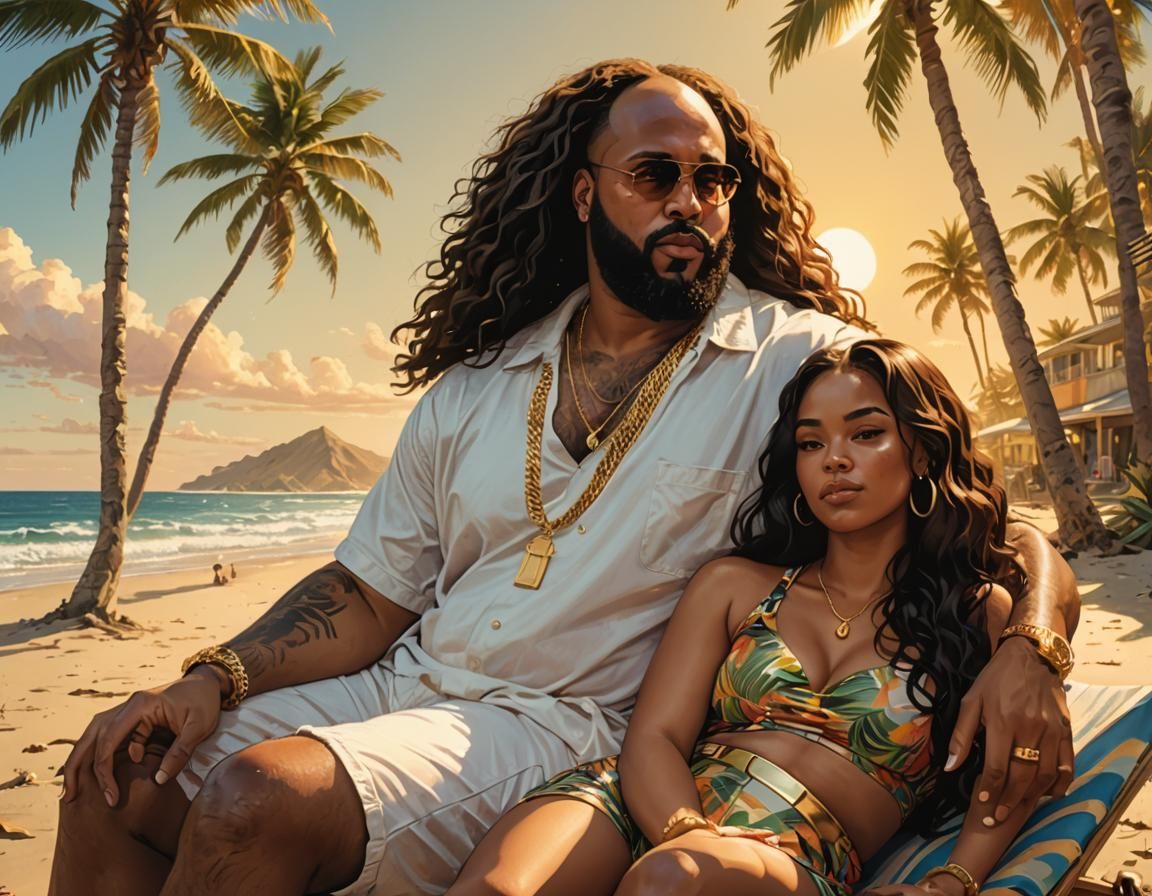 Suge Knight on vacation with a wig 😂😂