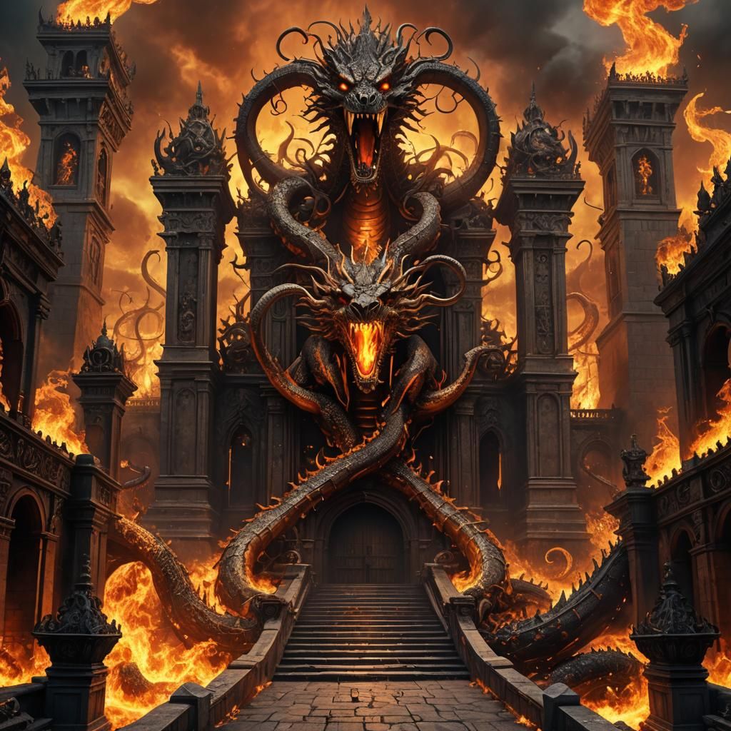 Hydra at Hell's Gates: Gothic 3D Render