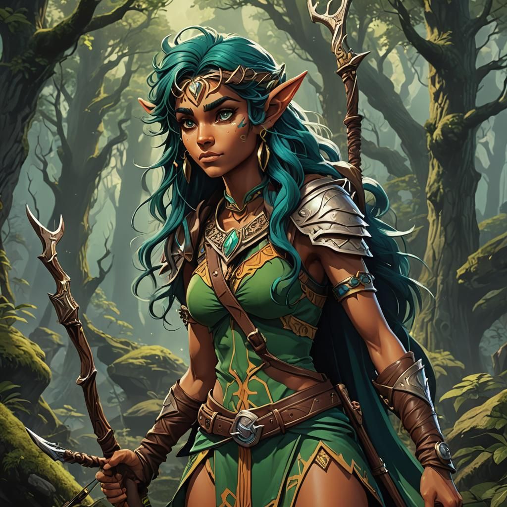 Elf Archer Concept Art in Deep Color