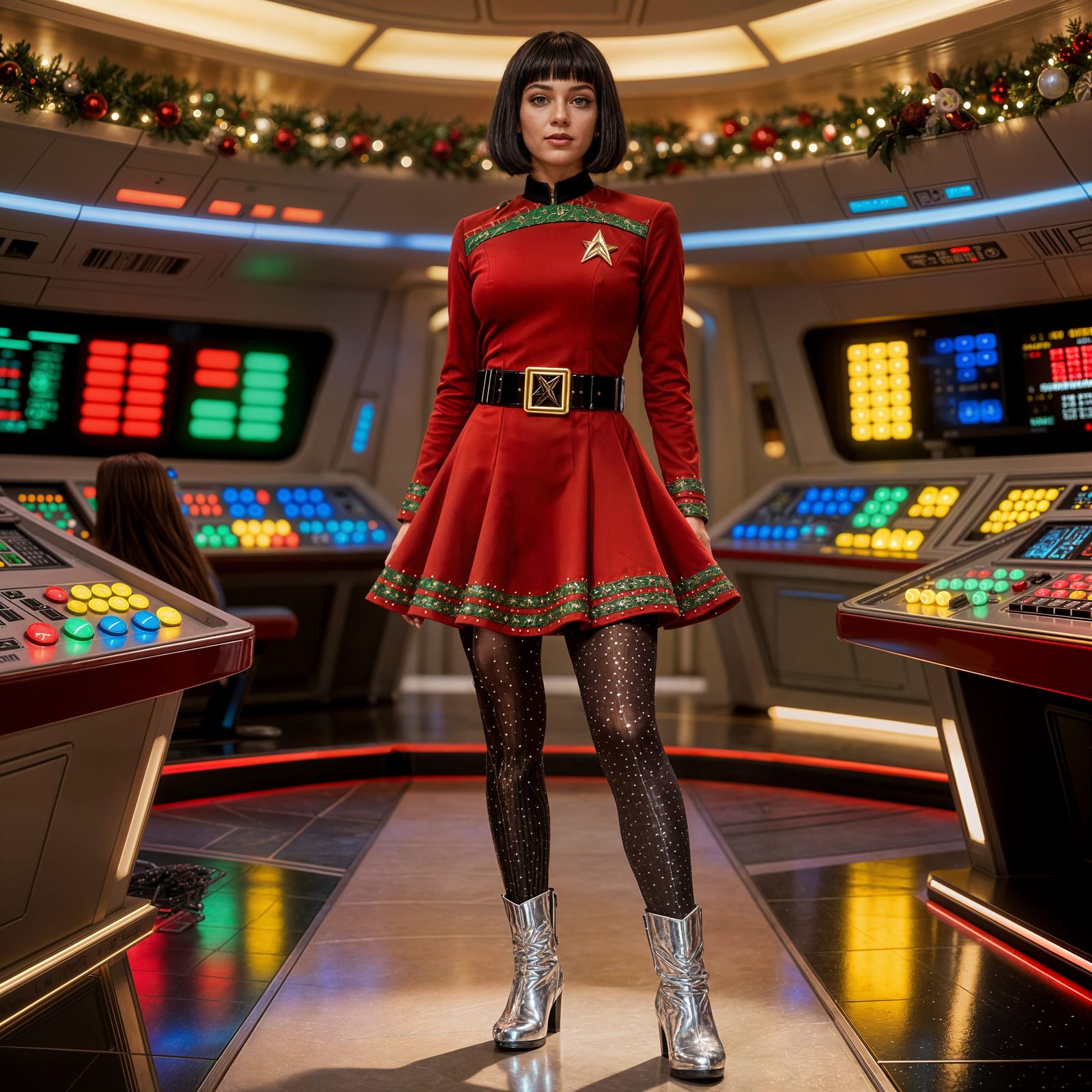 Starfleet Officer Loxy Bliss Decked for Holidays