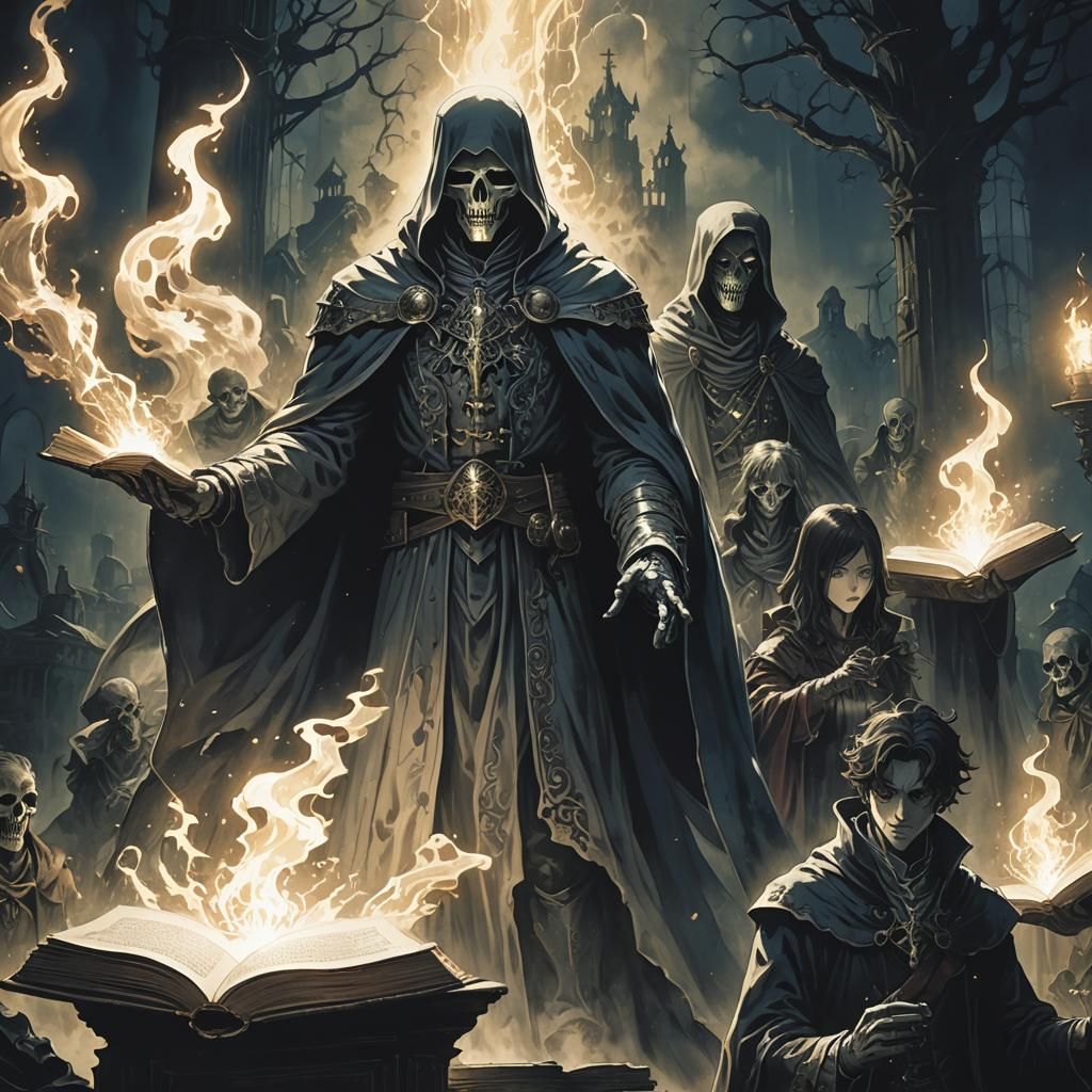 Ghosts Emerge from Spellbook: Anime Manga Scan