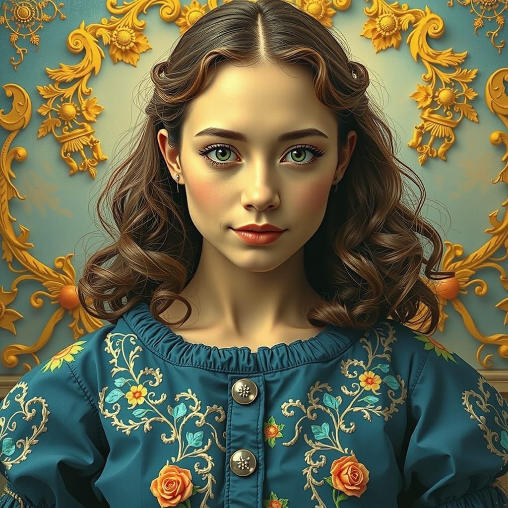 Psychedelic Glamour: A Hyperrealistic CGI Masterpiece