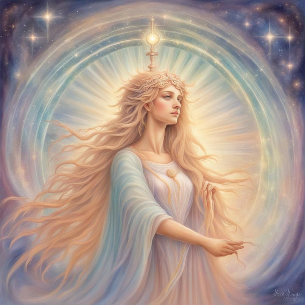 Virgo Astrological Sign in Pastel Fantasy Art