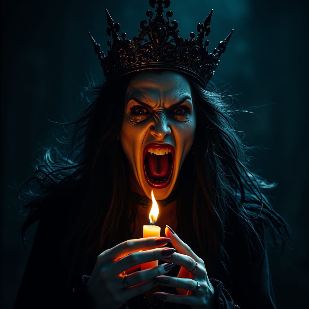 Ethereal Vampire Queen Reigns in Dark Majesty