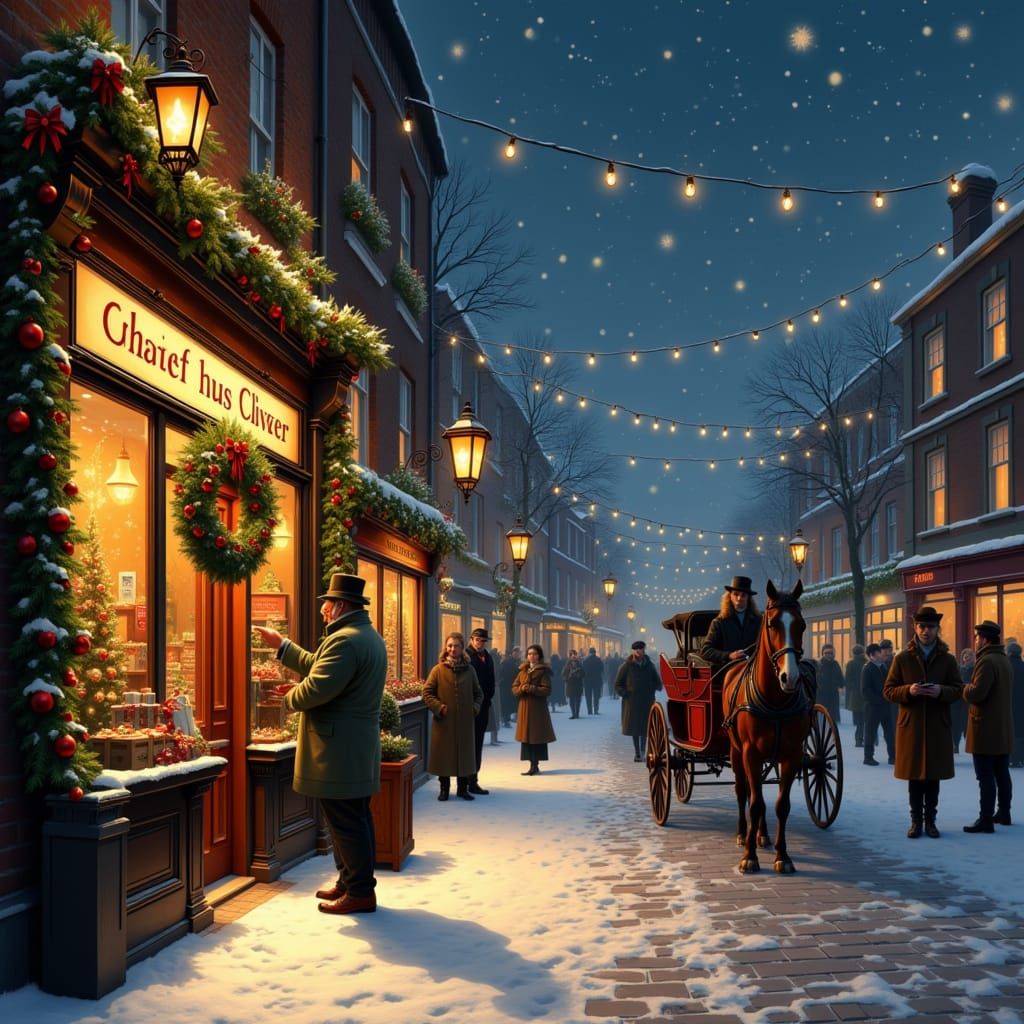 Dickensian Christmas Celebration in Victorian London