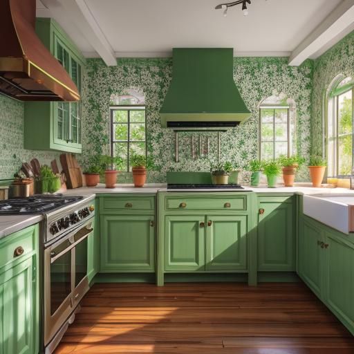 Candy Kitchen with Plants: Professional Photography