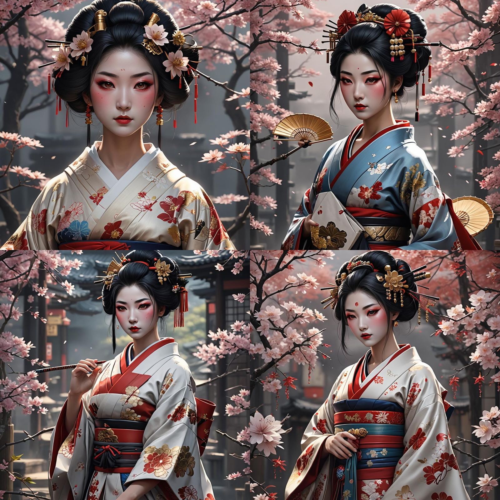 Anime Style Japanese Geisha in 8K Resolution