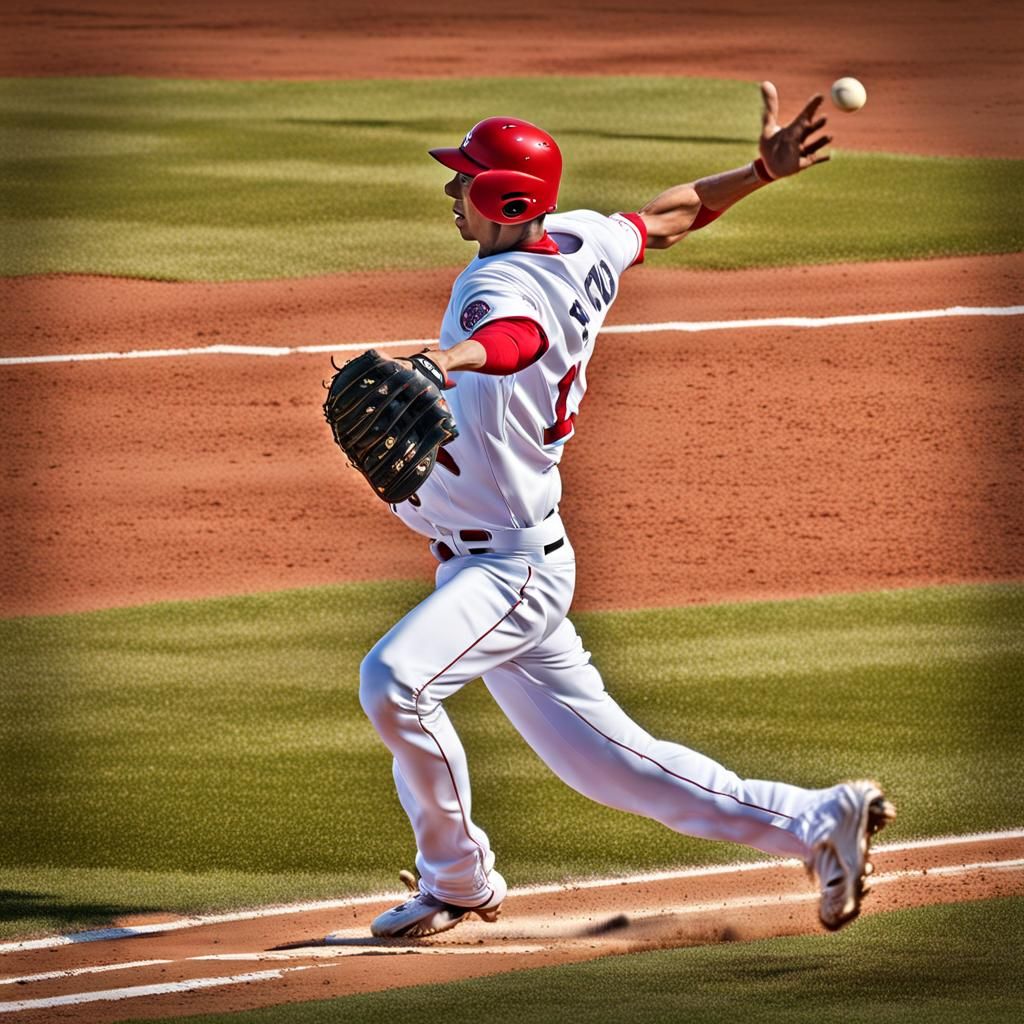 Dynamic Baseball Game in Detailed Matte Painting