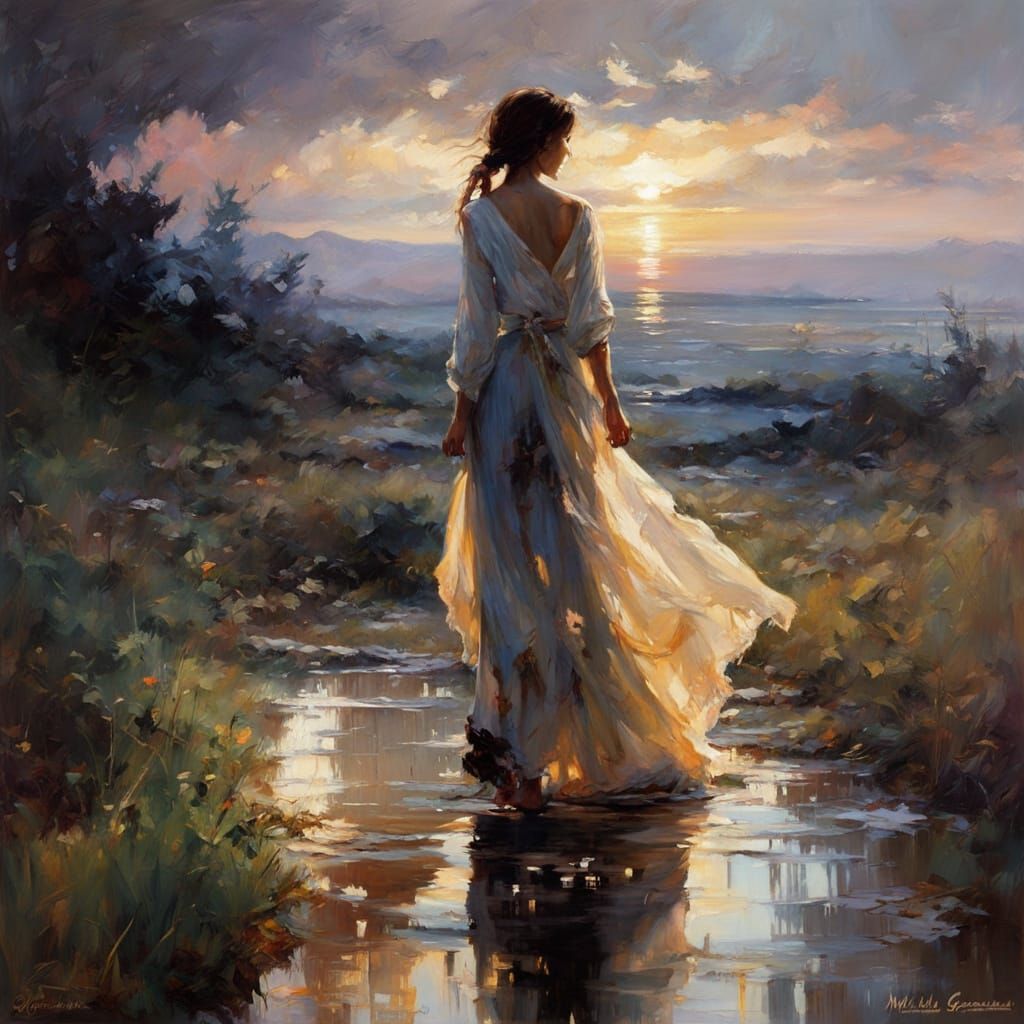 Luminous Spirit in Twilight Glade